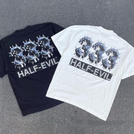 Half Evil Bondage Logo Tee-Black