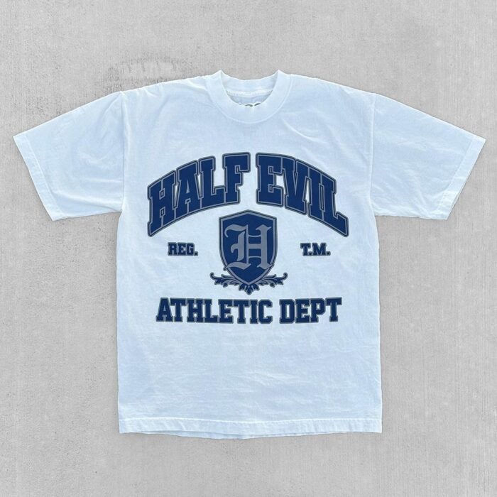 Half Evil Athletic Dept White Tee