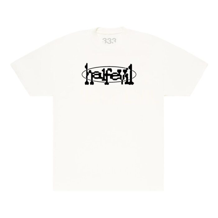 Half Evil logo T-shirt Cream