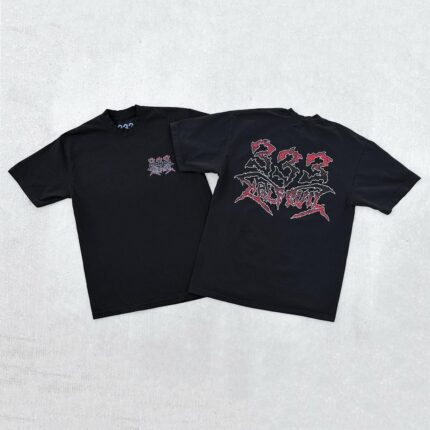 333 Half Evil Logo Black Tee