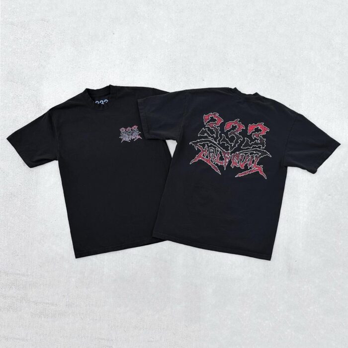 333 Half Evil Logo Black Tee