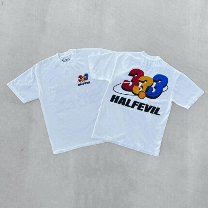 Select options 333 Half Evil Logo White T-shirt