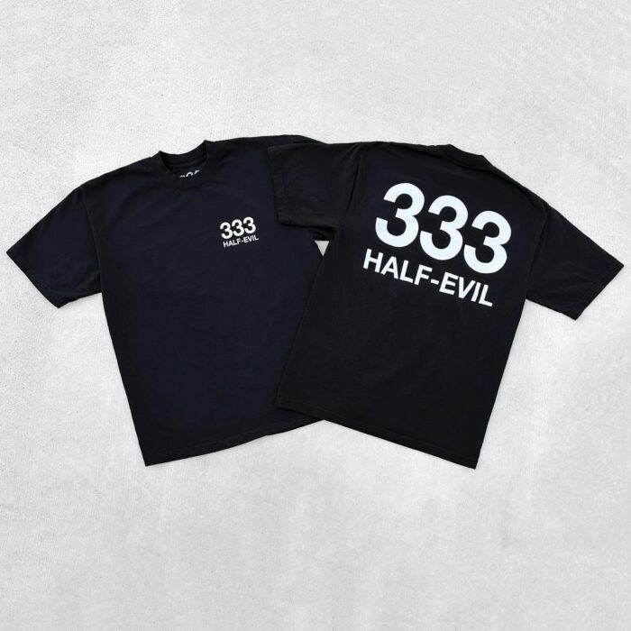 RARE Half Evil Black 333 OG Retro Logo Tee