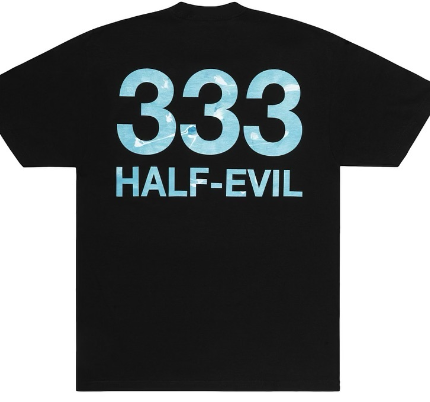 333 Logo Half Evil T-shirt Black